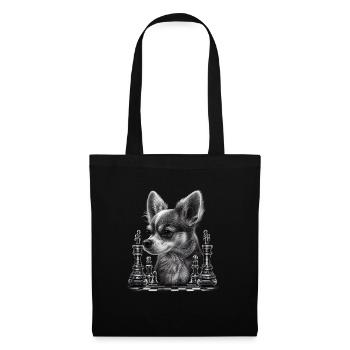 Chihuahua | Chess | Chess Player | Board | Queen | - Tote Bag - black - Front