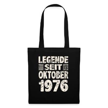 Oktober 1976 Legende seit 47 Jahren Mann Frau - Stoffbeutel - Schwarz - Vorne