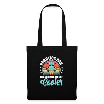 Vintage Droid Builder Robotics Dad Father Retro - Tote Bag - black - Front