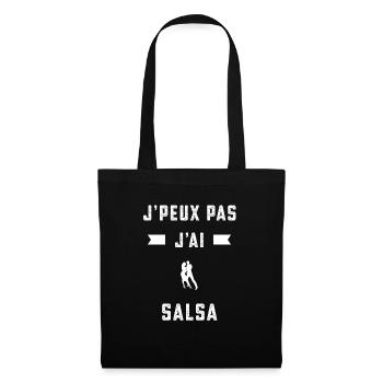 je peux pas j'ai salsa salsero cadeau - Sac en tissu - noir - Devant