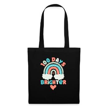 100 Days Brighter Teacher Student - Tote Bag - black - Front