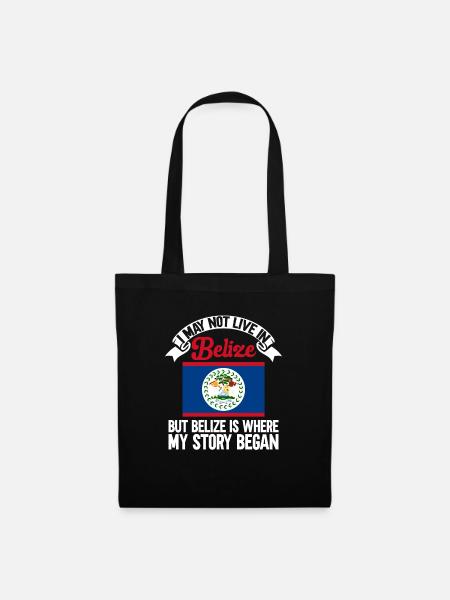 Belize Flagge Belizer - Stoffbeutel - Schwarz