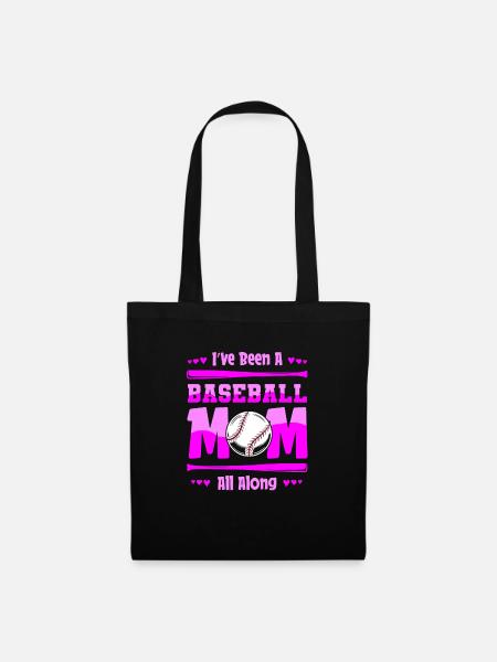 Baseball Mutter Baseball Mama - Stoffbeutel - Schwarz