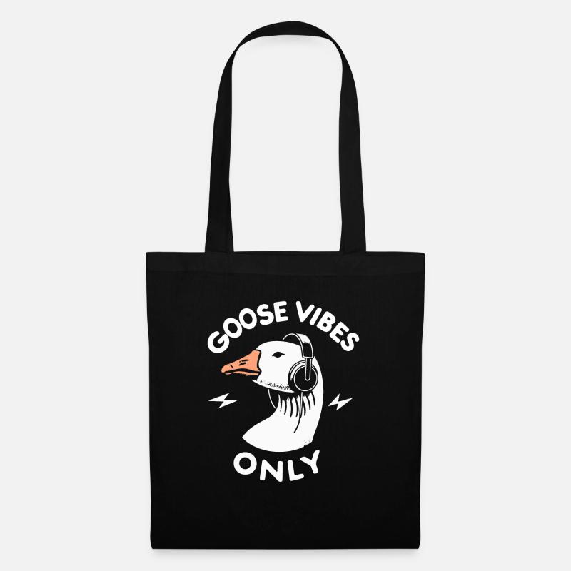 Nur Goose Vibes - Musik Meme - Stoffbeutel - Schwarz