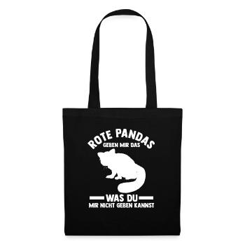 Roter Panda - Stoffbeutel - Schwarz - Vorne