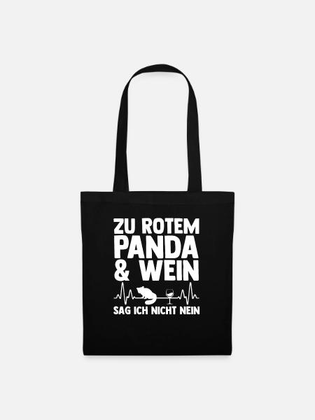 Roter Panda - Stoffbeutel - Schwarz