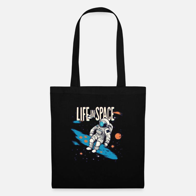 LIFE IN SPACE - Stoffbeutel - Schwarz