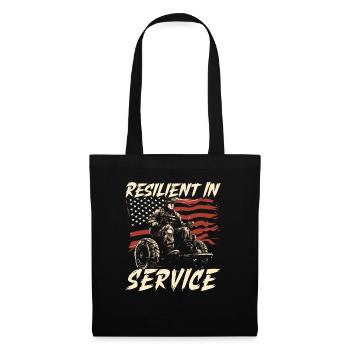 Ancien combattant handicapé militaire soldat de l’armée des États-Unis - Sac en tissu - noir - Devant