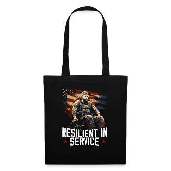 Ancien combattant handicapé militaire soldat de l’armée des États-Unis - Sac en tissu - noir - Devant