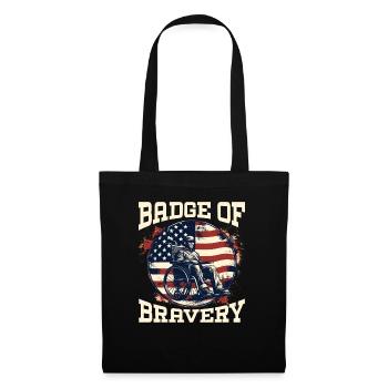 Ancien combattant handicapé militaire soldat de l’armée des États-Unis - Sac en tissu - noir - Devant