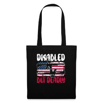 Ancien combattant handicapé militaire soldat de l’armée des États-Unis - Sac en tissu - noir - Devant