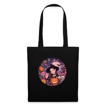 Halloween-Design im KPOP-Stil für gruselige K-Pop-Fans - Stoffbeutel - Schwarz - Vorne