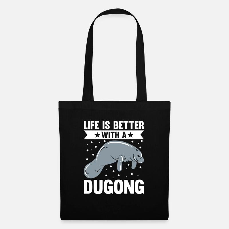 Dugong Manatees Seekuh - Stoffbeutel - Schwarz