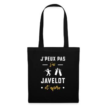 je peux pas j'ai javelot apéro humour - Sac en tissu - noir - Devant