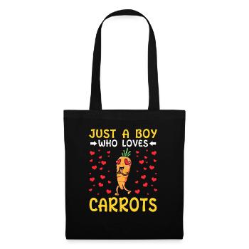 Juste un garçon qui aime les carottes, les légumes, - Sac en tissu - noir - Devant