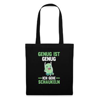 Wassermelone Genug Ist Genug Ich Gehe Schaukeln - Stoffbeutel - Schwarz - Vorne