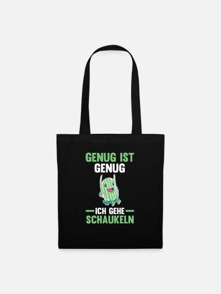 Wassermelone Genug Ist Genug Ich Gehe Schaukeln - Stoffbeutel - Schwarz
