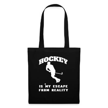Hockey sur gazon Joueur de hockey Cadeau Floorball - Sac en tissu - noir - Devant