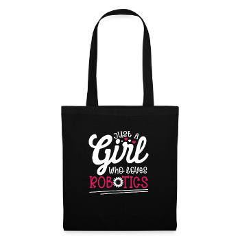 A Girl Who Loves Robotics Build Robot Droid Builde - Tote Bag - black - Front