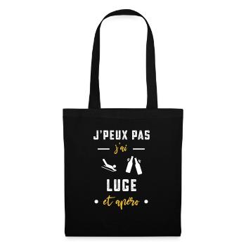 je peux pas j'ai luge apéro humour - Sac en tissu - noir - Devant