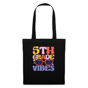 Fifth Grade Vibes 5ème Team Retro 100ème - Sac en tissu - noir - Devant