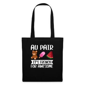 Au Pair Fille Maternelle Nounou - Sac en tissu - noir - Devant