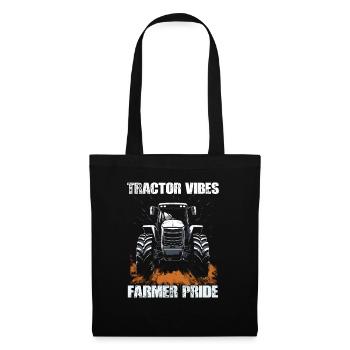 Tractor Vibes Farmer Pride Tractor Agriculture - Tote Bag - black - Front