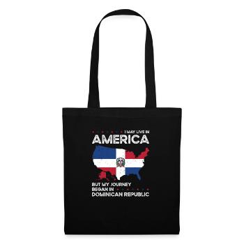 Dominikanische amerikanische Patriotin USA - Stoffbeutel - Schwarz - Vorne