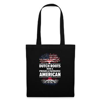 Dutch American Patriot USA Grown Niederlande US - Stoffbeutel - Schwarz - Vorne