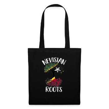 St. Kitts und Nevis Flagge - Stoffbeutel - Schwarz - Vorne