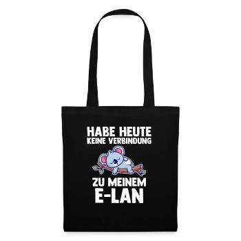 Koala Habe Heute Keine Verbindung Zu Meinem E-Lan - Stoffbeutel - Schwarz - Vorne