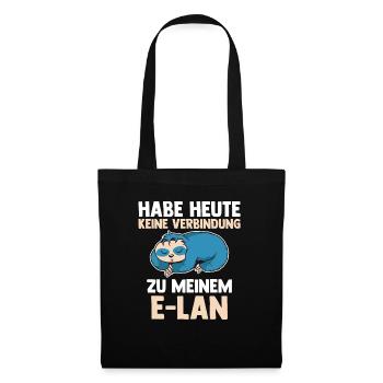 Faultier Habe Heute Keine Verbindung Zu Meinem E-L - Stoffbeutel - Schwarz - Vorne