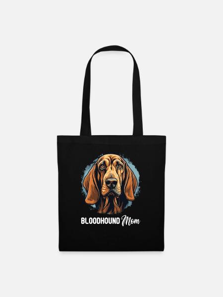 Hund Bloodhound - Stoffbeutel - Schwarz