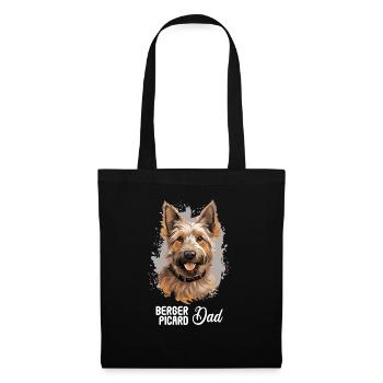 Hund Berger Picard - Stoffbeutel - Schwarz - Vorne
