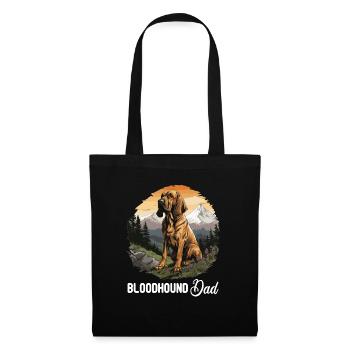 Hund Bloodhound - Stoffbeutel - Schwarz - Vorne