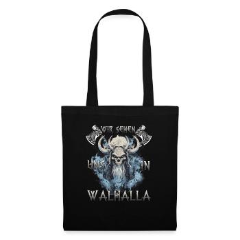 Walhalla Krieger Das Geschenk für Wikinger - Stoffbeutel - Schwarz - Vorne
