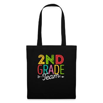 Team of the 2nd class Second teacher student 100. - Tote Bag - black - Front