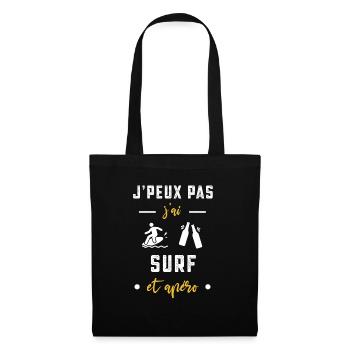 je peux pas j'ai surf apéro humour - Sac en tissu - noir - Devant