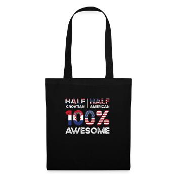 Croatian American Patriot USA Grown Croatia US - Tote Bag - black - Front