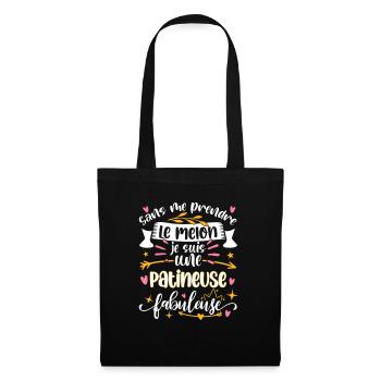 Patineuse Fabuleuse Femme Tenue Patinage Artistiqu - Sac en tissu - noir - Devant