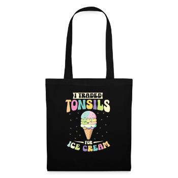 Amygdalectomie, récupération, amygdalectomie - Sac en tissu - noir - Devant