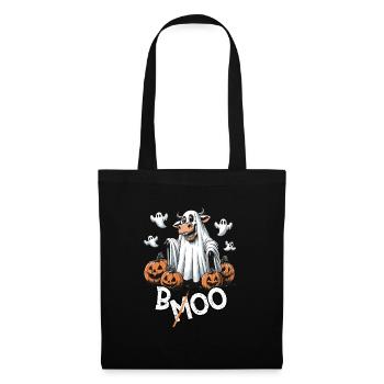 Spook-a-Moo: Die süßeste Kuh von Halloween - Stoffbeutel - Schwarz - Vorne