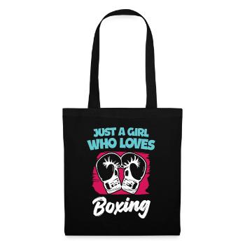 Juste une fille qui aime la boxe - Sac en tissu - noir - Devant
