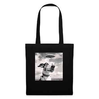 Selfie UFO Dog Funny Alien Ufo Dog Lover - Tote Bag - black - Front