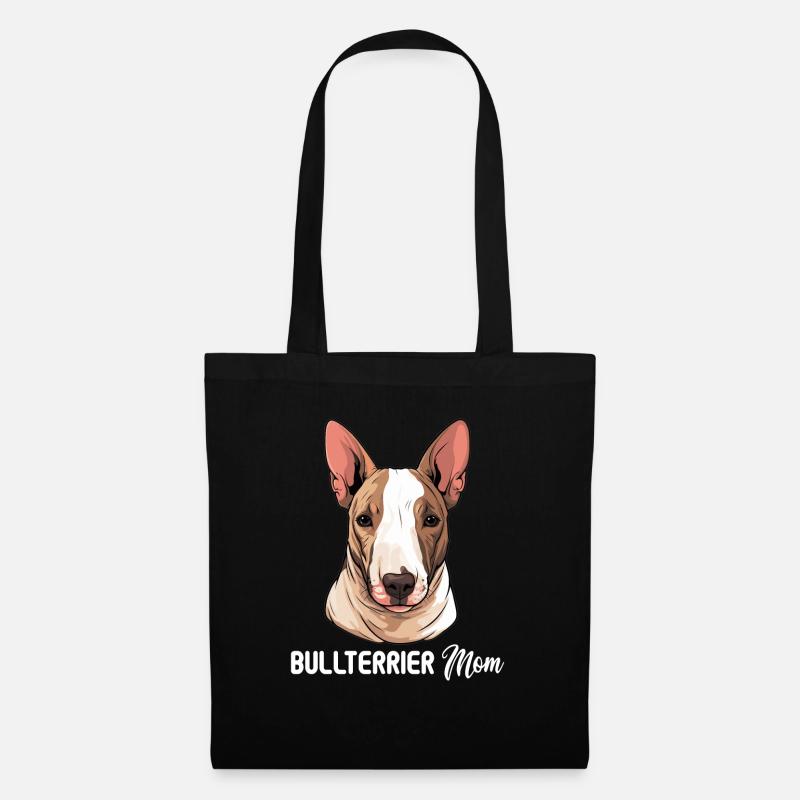 Hund Bullterrier - Stoffbeutel - Schwarz