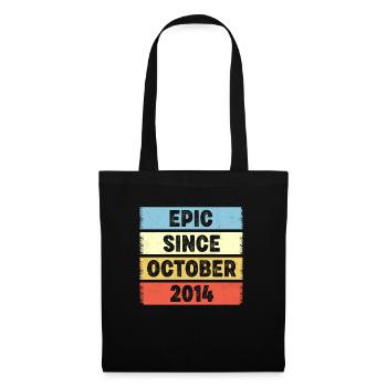 9e anniversaire 9 ans épiques depuis octobre 2014 - Sac en tissu - noir - Devant