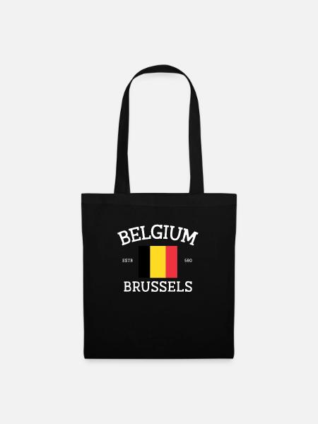 Belgien - Stoffbeutel - Schwarz