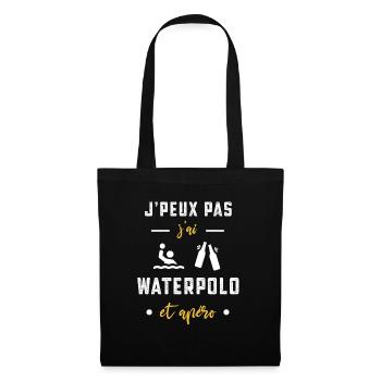 je peux pas j'ai waterpolo apéro humour - Sac en tissu - noir - Devant