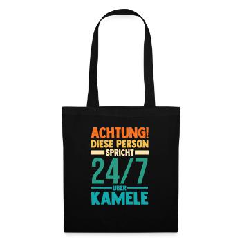 Kamel - Stoffbeutel - Schwarz - Vorne