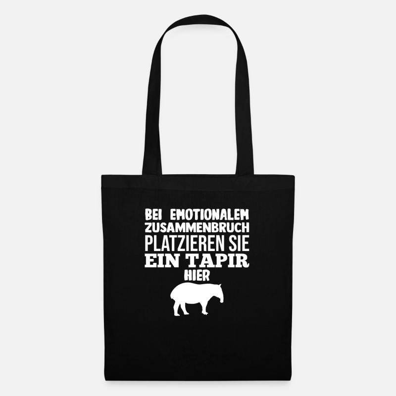 Tapir - Stoffbeutel - Schwarz